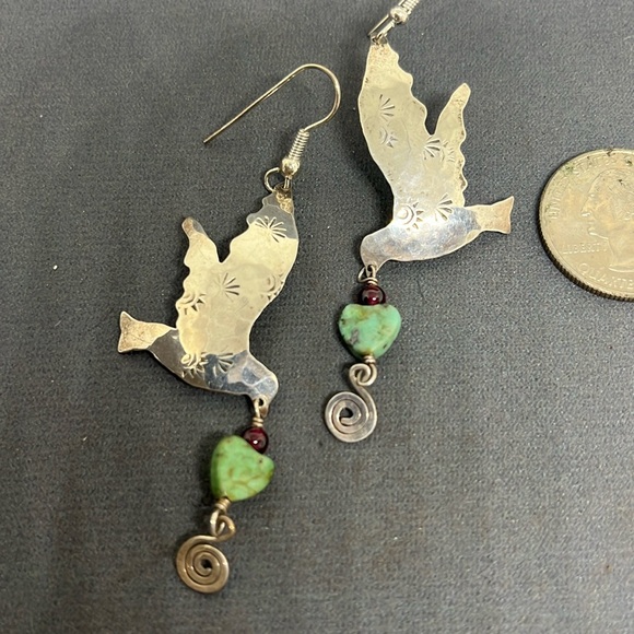 Vintage Sterling silver bird earrings. - Picture 1 of 5